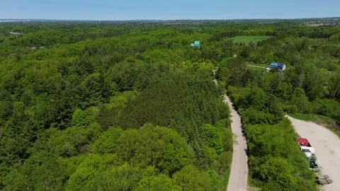 Aerial View of Kortright Centre for Conservation in Vaughan Ontario 스톡 동영상 335797980