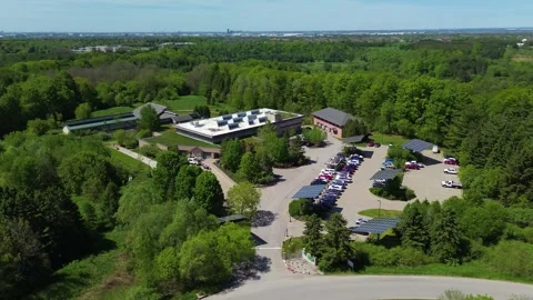 Aerial View of Kortright Centre for Conservation in Vaughan Ontario Video stock 335797981