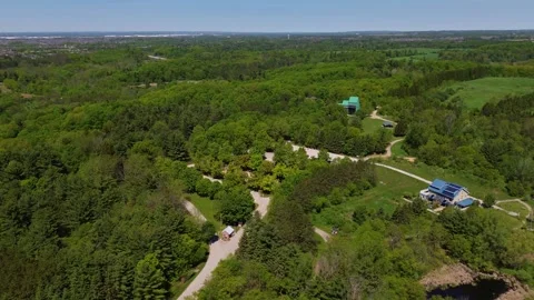 Aerial View of Kortright Centre for Conservation in Vaughan Ontario 스톡 동영상 335797983