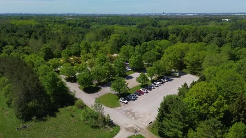 Aerial View of Kortright Centre for Conservation in Vaughan Ontario Video stock 335797985