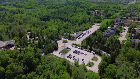 Aerial View of Kortright Centre for Conservation in Vaughan Ontario 스톡 동영상 335797989