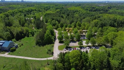 Aerial View of Kortright Centre for Conservation in Vaughan Ontario 스톡 동영상 335797992