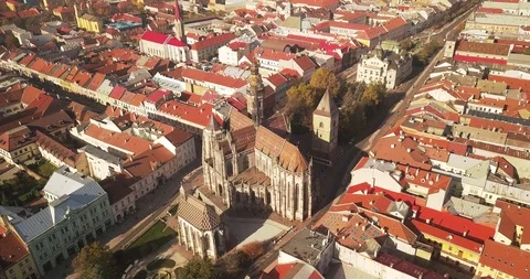Aerial view of Košice Stock Footage 98372857