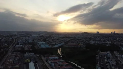 Aerial view kota Batam Stock Footage 154695036