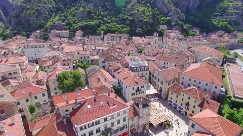 Aerial view of Kotor Stock Footage 63995092