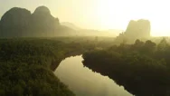 Aerial View: Krabi River. Mangrove Forest In Krabi Province, Thailand. Stock Footage