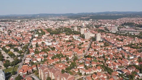 Aerial view of Kragujevac Stock Footage 94406920