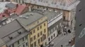 Aerial View of Krakow, Market Square, Town Hall Tower, Cloth Hall, Drapers' Hall HD Footage