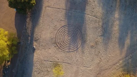 Aerial view of a Labyrinth Stock Footage 75238281