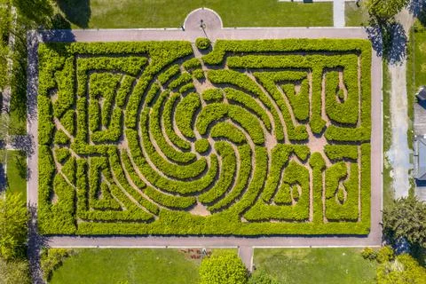 Aerial view of Labyrinth Stock Photos