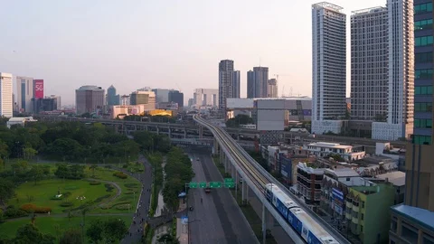 Aerial View Of Ladprao Intersection (Ha Yaek Ladprao) At Bangkok, Thailand 스톡 동영상 118751065