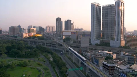 Aerial View Of Ladprao Intersection (Ha Yaek Ladprao) At Bangkok, Thailand 스톡 동영상 118754298