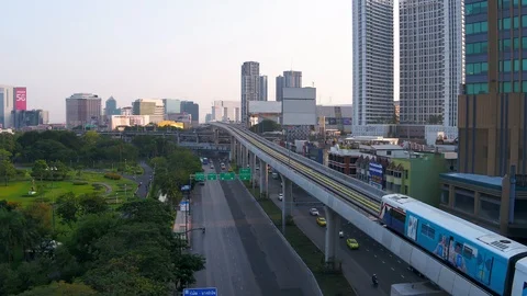 Aerial View Of Ladprao Intersection (Ha Yaek Ladprao) At Bangkok, Thailand 스톡 동영상 118755241