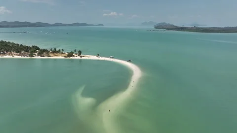 Aerial view of Laem Had Beach in Koh Yao Yai Phang-nga province Stock-Footage 303132676