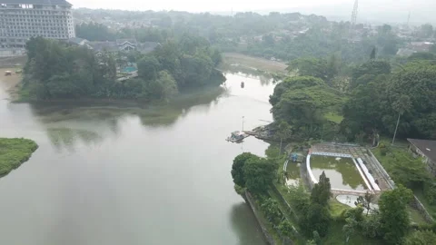 Aerial view of a lake 2 Stock Footage 292146650