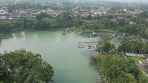 Aerial view of lake 4 Stock Footage 292148360