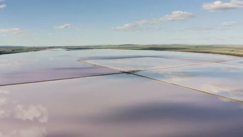 Aerial view of Lake Bumbunga. Stock Footage 145918070