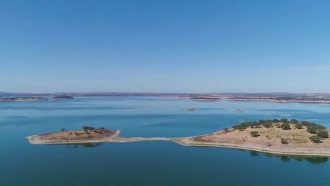 Aerial View of Lake Stock Footage 82044400