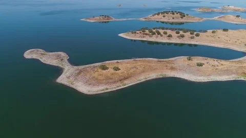 Aerial View of Lake Stock Footage 82044577