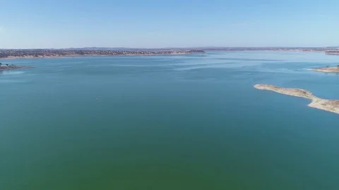Aerial View of Lake Stock Footage 82044939