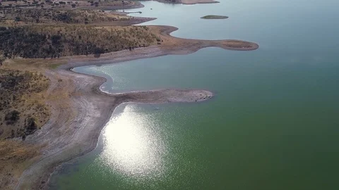 Aerial View of Lake Stock Footage 82045403