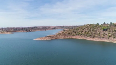 Aerial View of Lake Stock Footage 82233864