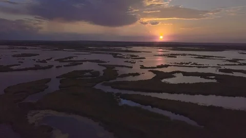 Aerial View of Lake Stock Footage 90958360