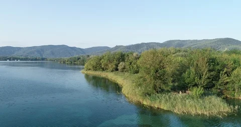 Aerial view of the lake Stock Footage 101099376