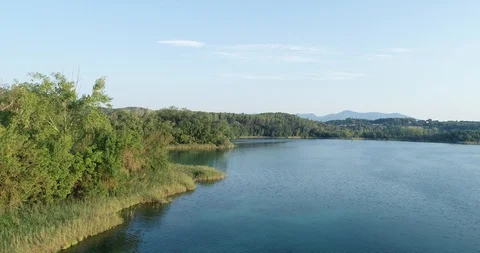 Aerial view of the lake Stock Footage 101099458