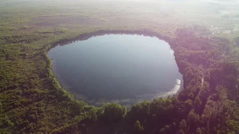 Aerial view of the lake Stock Footage 170443105