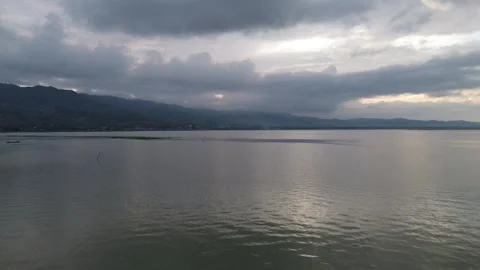 Aerial view of lake Video stock 258315625