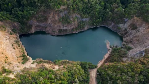 Aerial view of lake Stock Footage 287119058