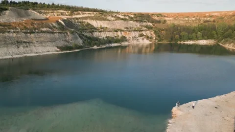 Aerial view of lake 動画素材 287121508