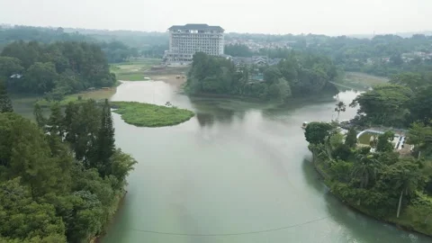 Aerial view of lake Stock Footage 292058292