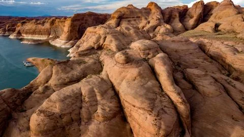 Aerial View Of Lake Powell Stock Photos