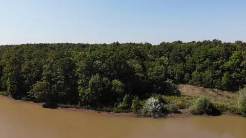 Aerial view of the lake in summer. Stock Footage 125211379