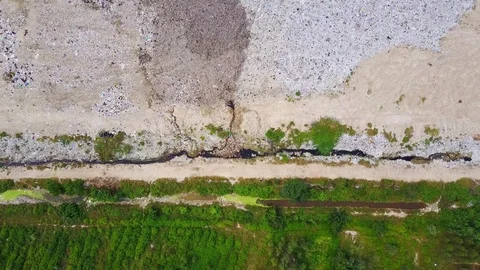 Aerial view of landfill Vidéo 77375202