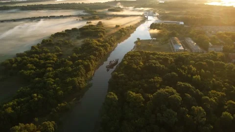 Aerial view of the landscape of the city Stock Footage 220105745