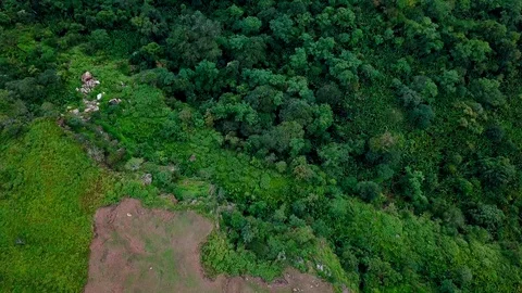 Aerial view landscape in Phu Thap Boek, Thailand Stock Footage 129590146