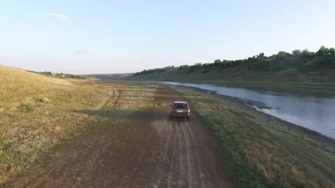 Aerial view of a landscape placed in eastern Europe. Stock Footage 132898050