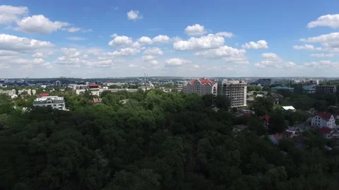 Aerial view of a landscape placed in eastern Europe. Stock Footage 132898312