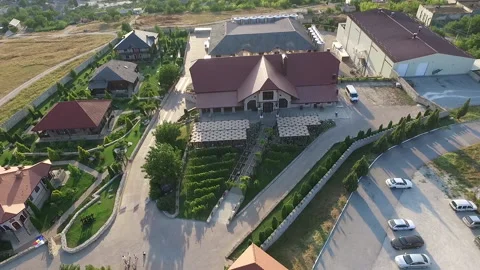Aerial view of a landscape placed in eastern Europe. Stock Footage 132899673