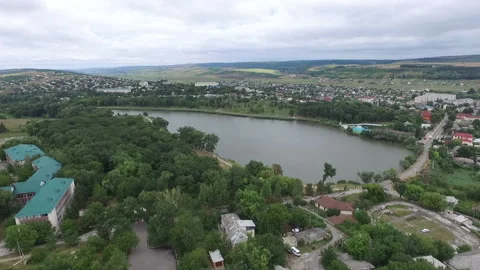 Aerial view of a landscape placed in eastern Europe. Stock Footage 132900458