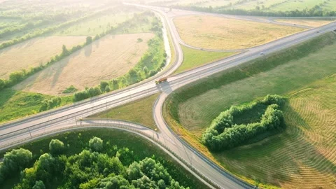 Aerial view of the landscape riverbed Stock Footage 239684544