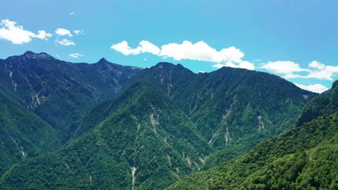 Aerial view landscape view of jade Mountain yushan in Taiwan Stock Footage 196759031