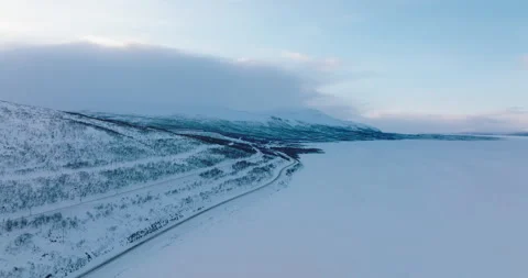 Aerial view of Lapland Stock Footage 220042581