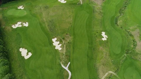 Aerial view of a large golf course Stock-Footage 109335934