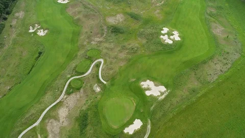 Aerial view of a large golf course Stock-Footage 109336027