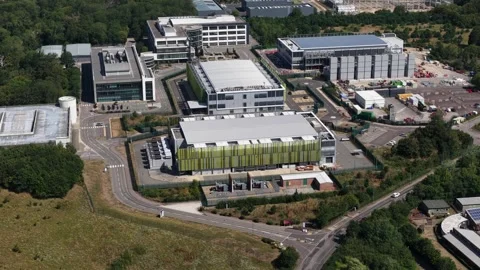 Aerial View of Large Hyperscale Data Center Campus Vidéo 346530359
