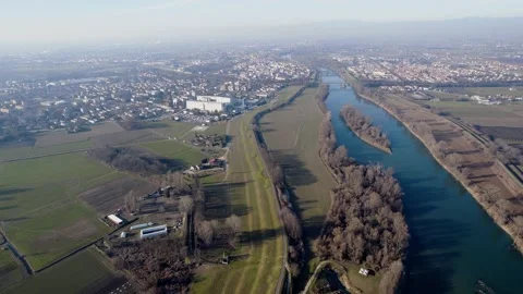 Aerial view of a large river. Stock Footage 168500829